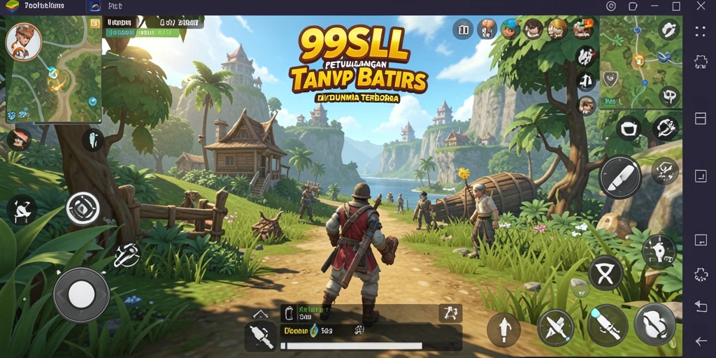 Screenshot 99SLL menampilkan aksi petualangan di dunia terbuka