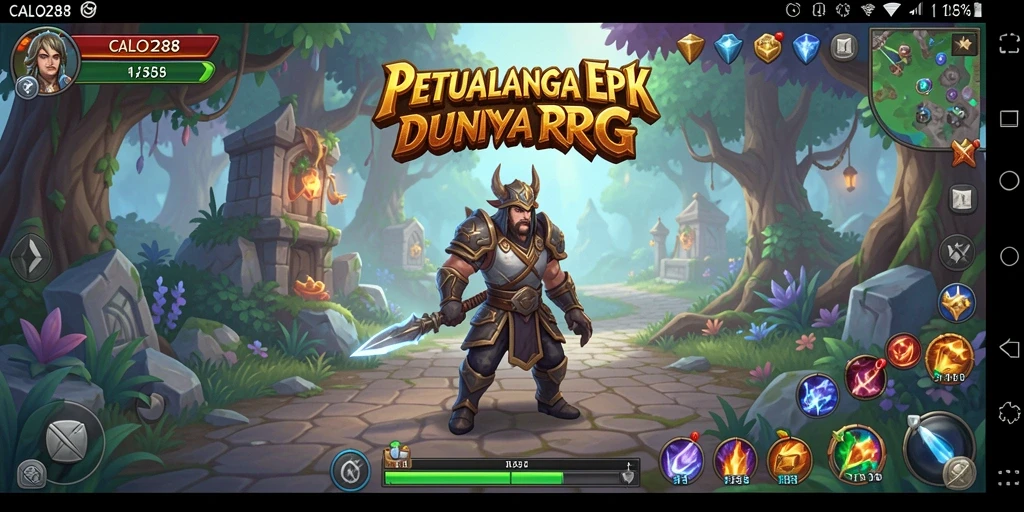 Tangkapan layar gameplay epik di dunia RPG CALO288.