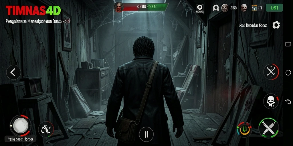 Screenshot gameplay TIMNAS4D yang menunjukkan suasana mencekam dan menegangkan.