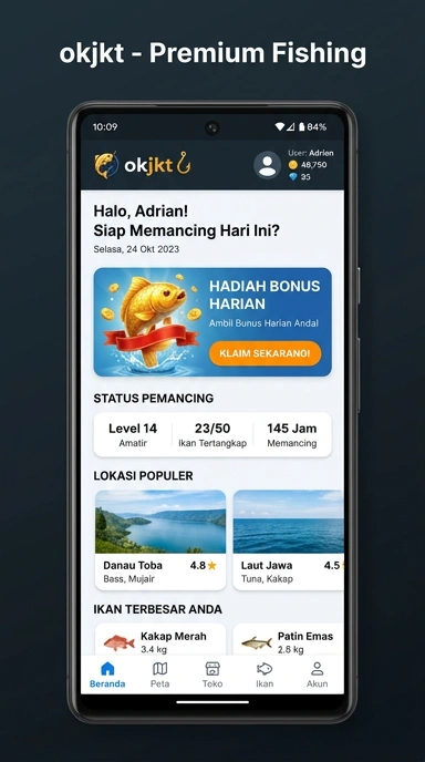 Tampilan antarmuka okjkt yang user-friendly.